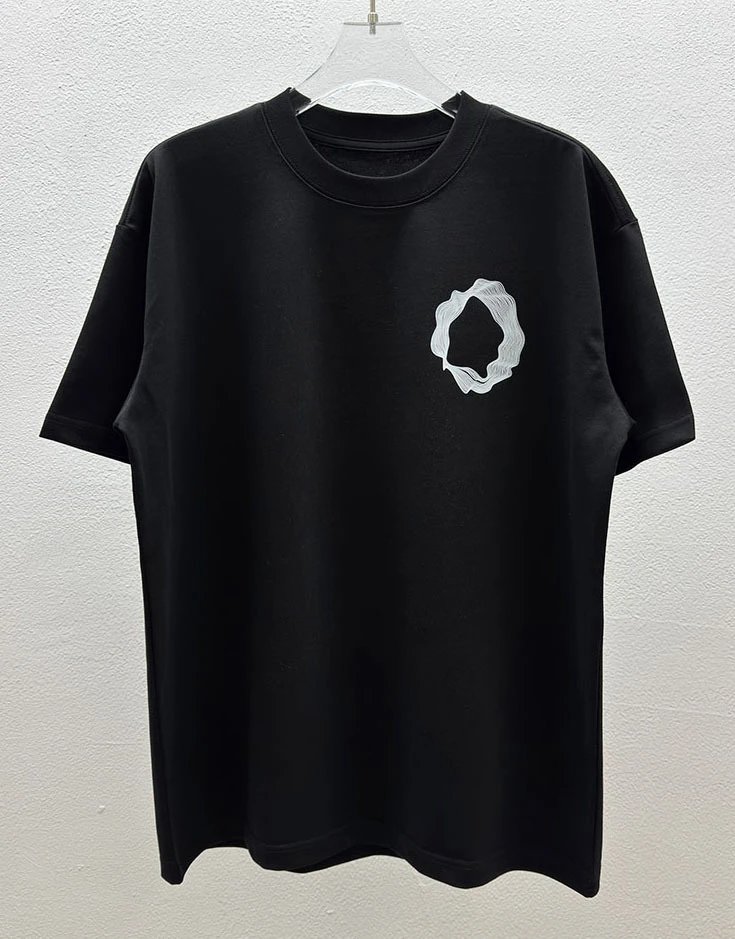 Design Abstract Line Art T-Shirt White and Black - 26