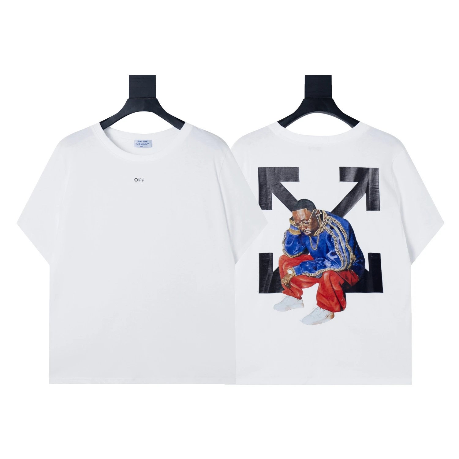 Off-White Arrow Crack Print White T-Shirt - 28