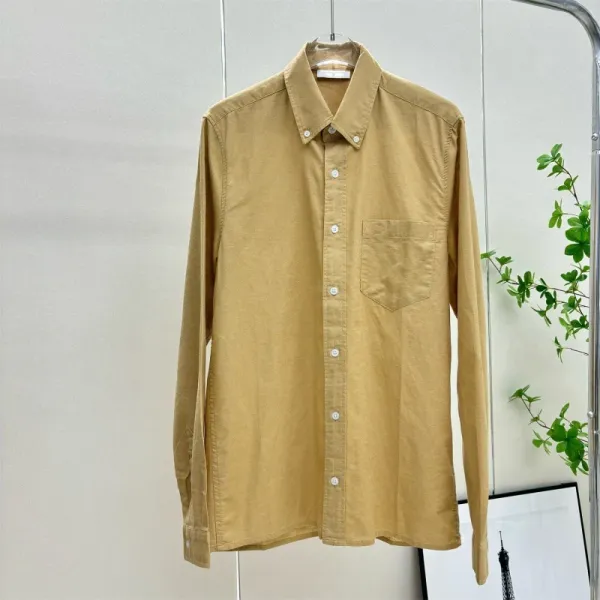Design Corduroy Button-Down Shirt Beige Shirt - 1