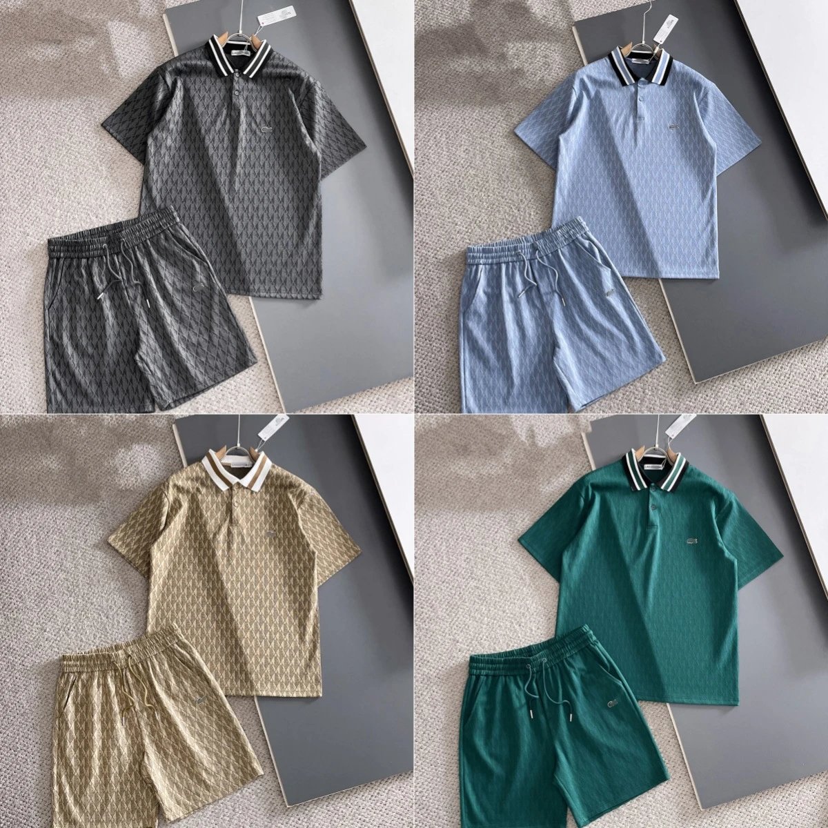 Lacoste Matching Sets Short-Sleeve Top and Drawstring Shorts Set image 2