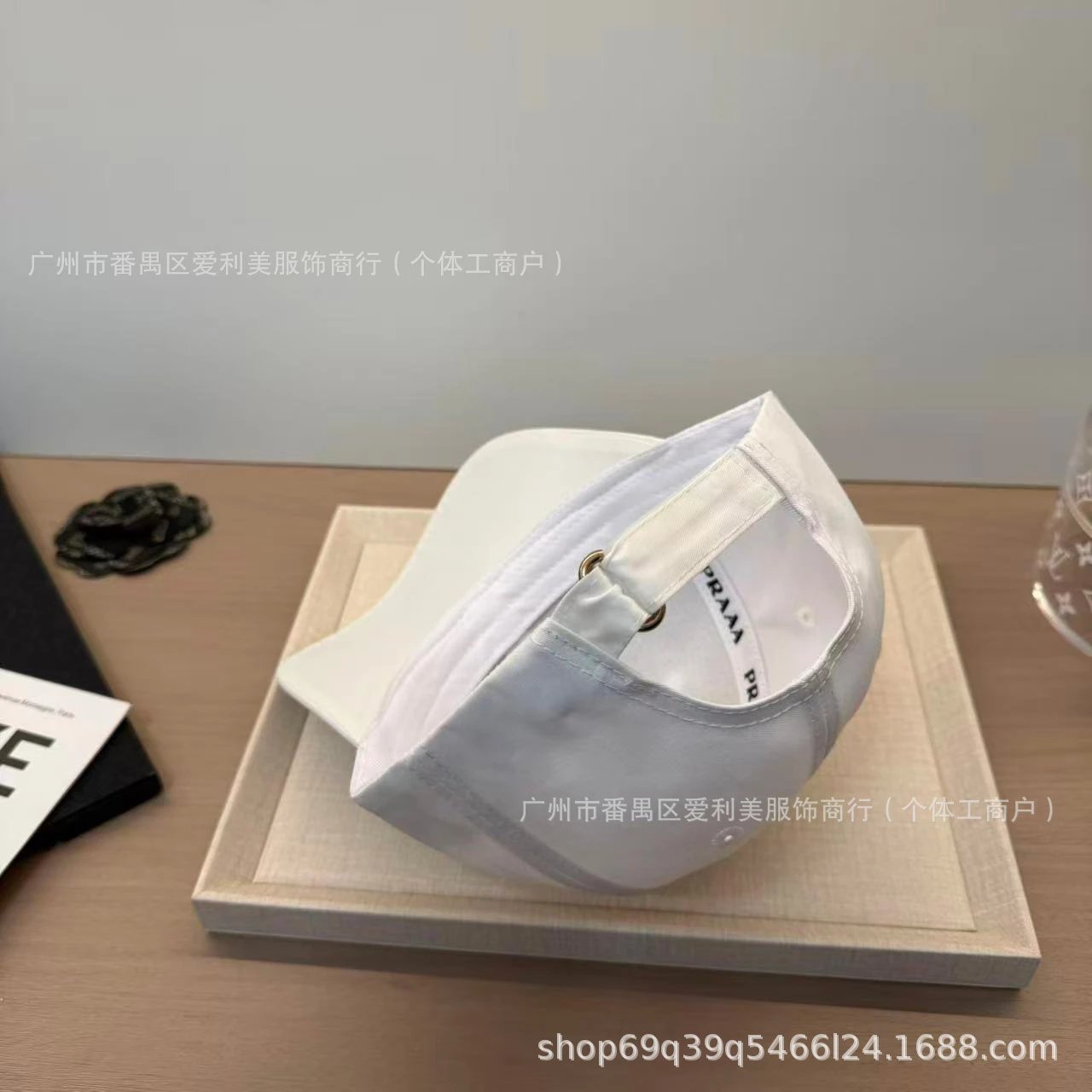 Prada Logo Embroidered White Baseball Cap - 7