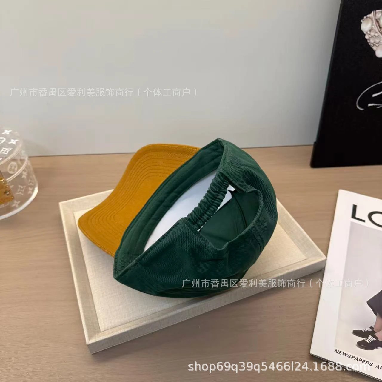 Miu Miu Logo Embroidered Two-Tone Baseball Cap Yellow / Gray - 4