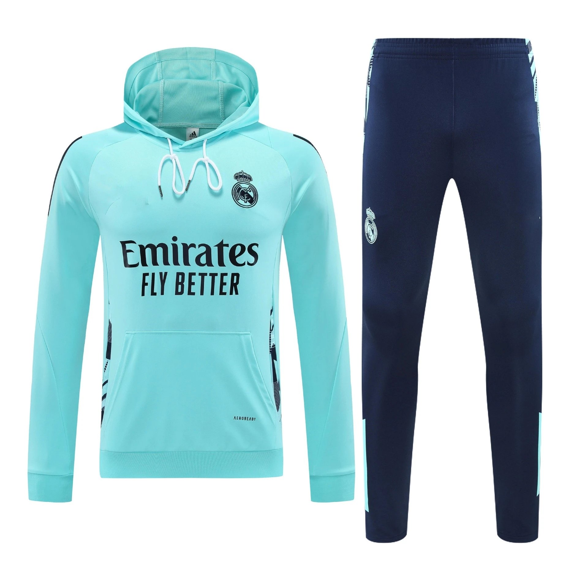 AFA Argentina National Team Training Hoodie and Sweatpants Set Light Blue / Navy Tracksuit - 12