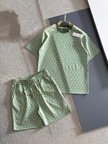 Design Diamond Pattern Green Casual Set - 1
