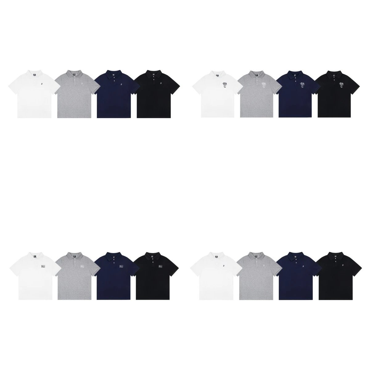 Stussy x Nike Polo Shirt Gray - 3