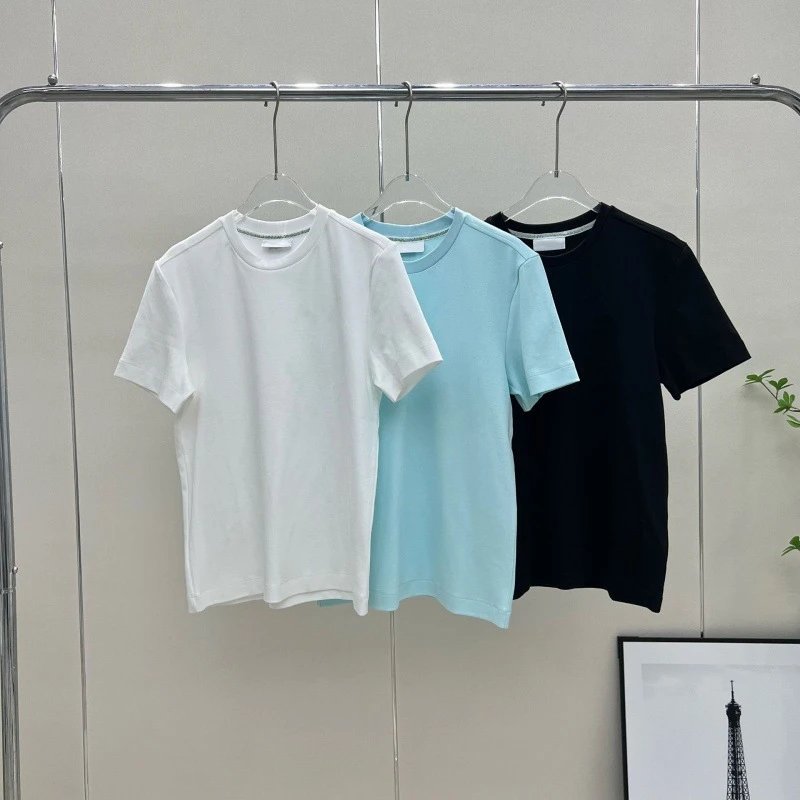 Design Basic Crew Neck White T-Shirt Tops.t Shirts - 2