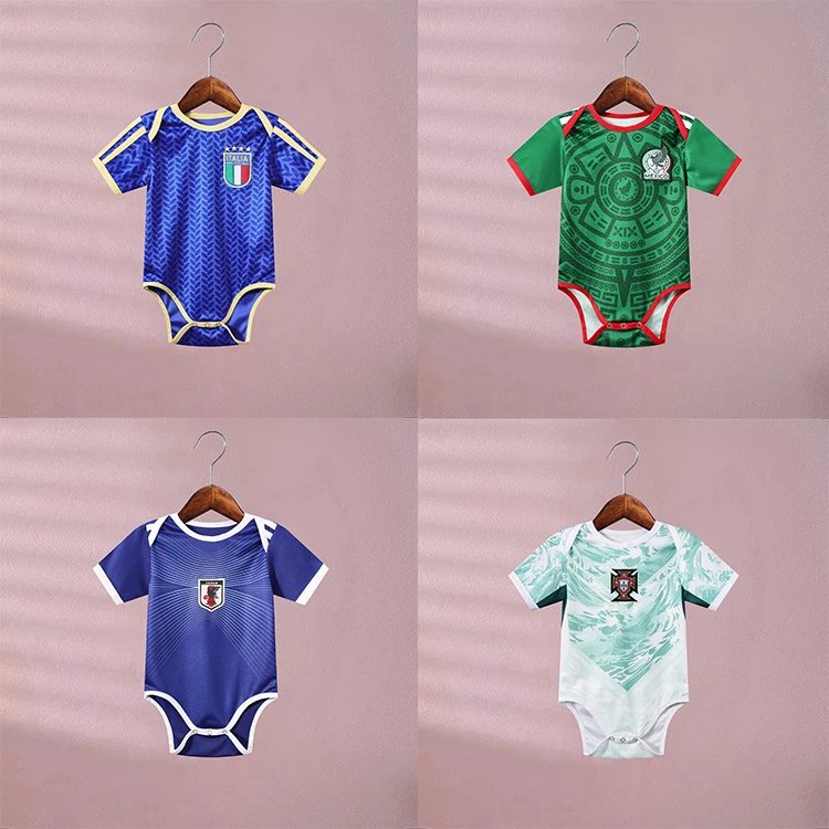 Design Croatia National Team Inspired Baby Bodysuit Red and White Checkered Jersey Clothing - 3
