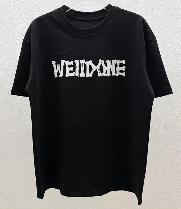 WEII DONE Graphic Print Black Oversized T-Shirt T-Shirts