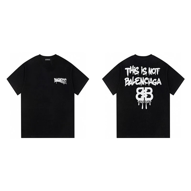 Balenciaga BB Logo Oversized T-Shirt Black - 3