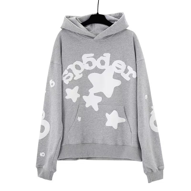 SP5DER Spider Web Graphic Hoodie Blue - 30