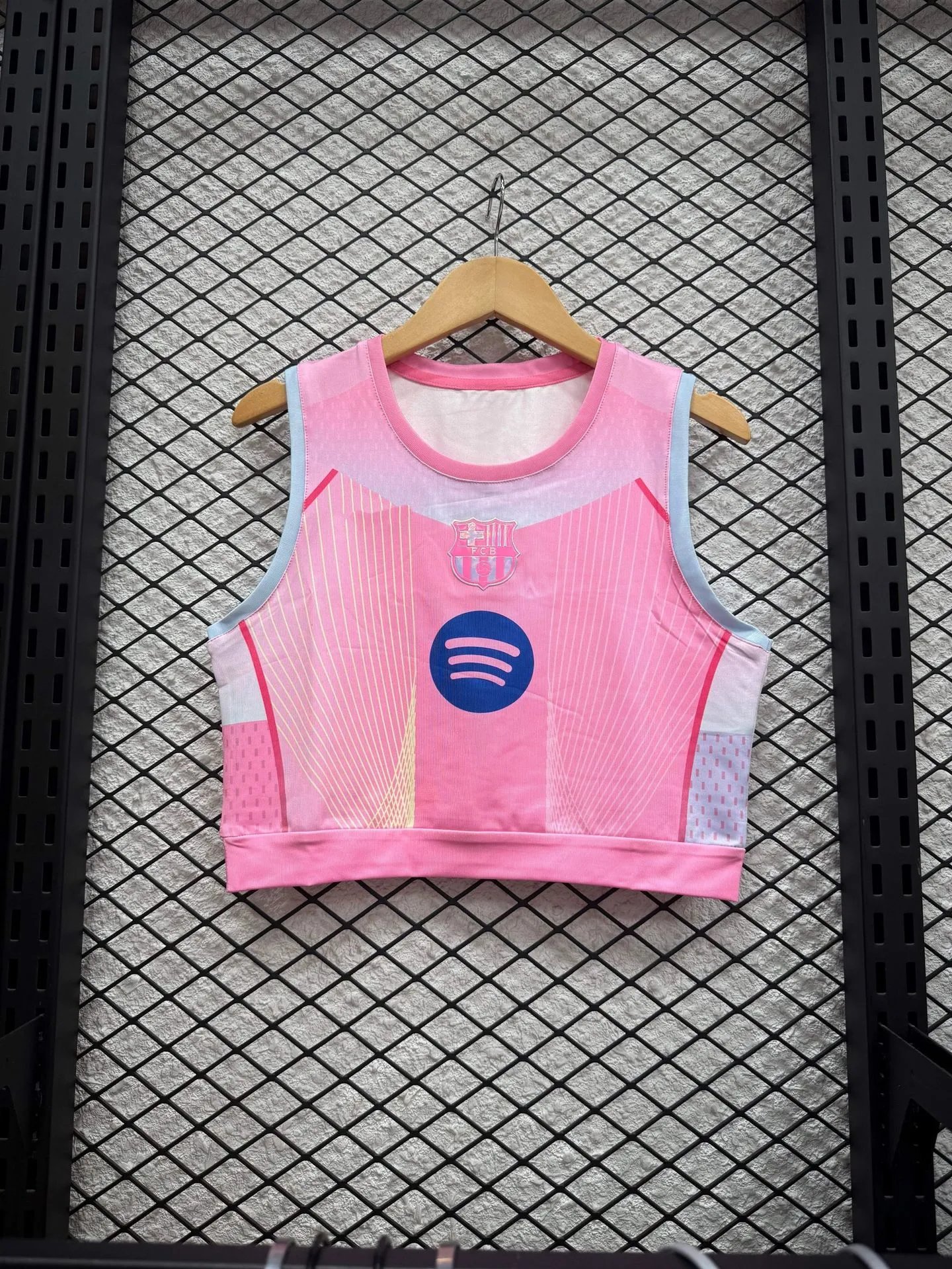 Kappa Cropped Tank Top with Black Diagonal Stripe and Red Cross Logo White Vest Top - 19