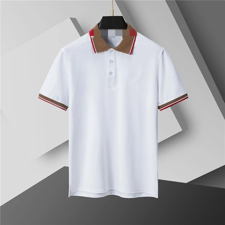 Unbranded Short-sleeve polo shirts with assorted logo and stripe designs — 434 white