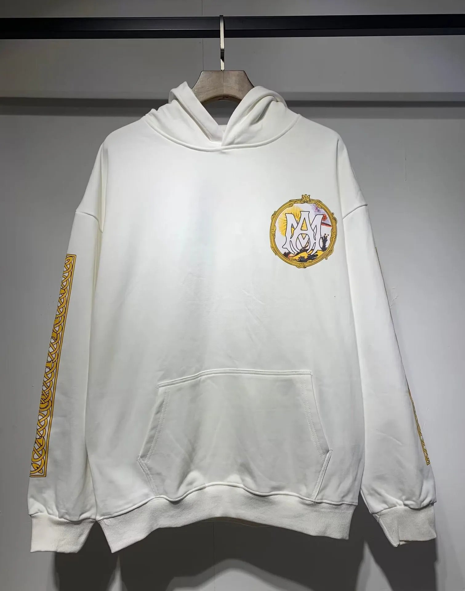 Amiri Paint Drip Hoodie White - 5