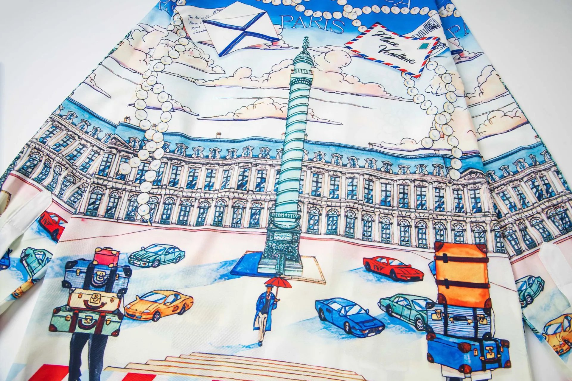 Casablanca Resort Print Long-Sleeve Shirt White - 10