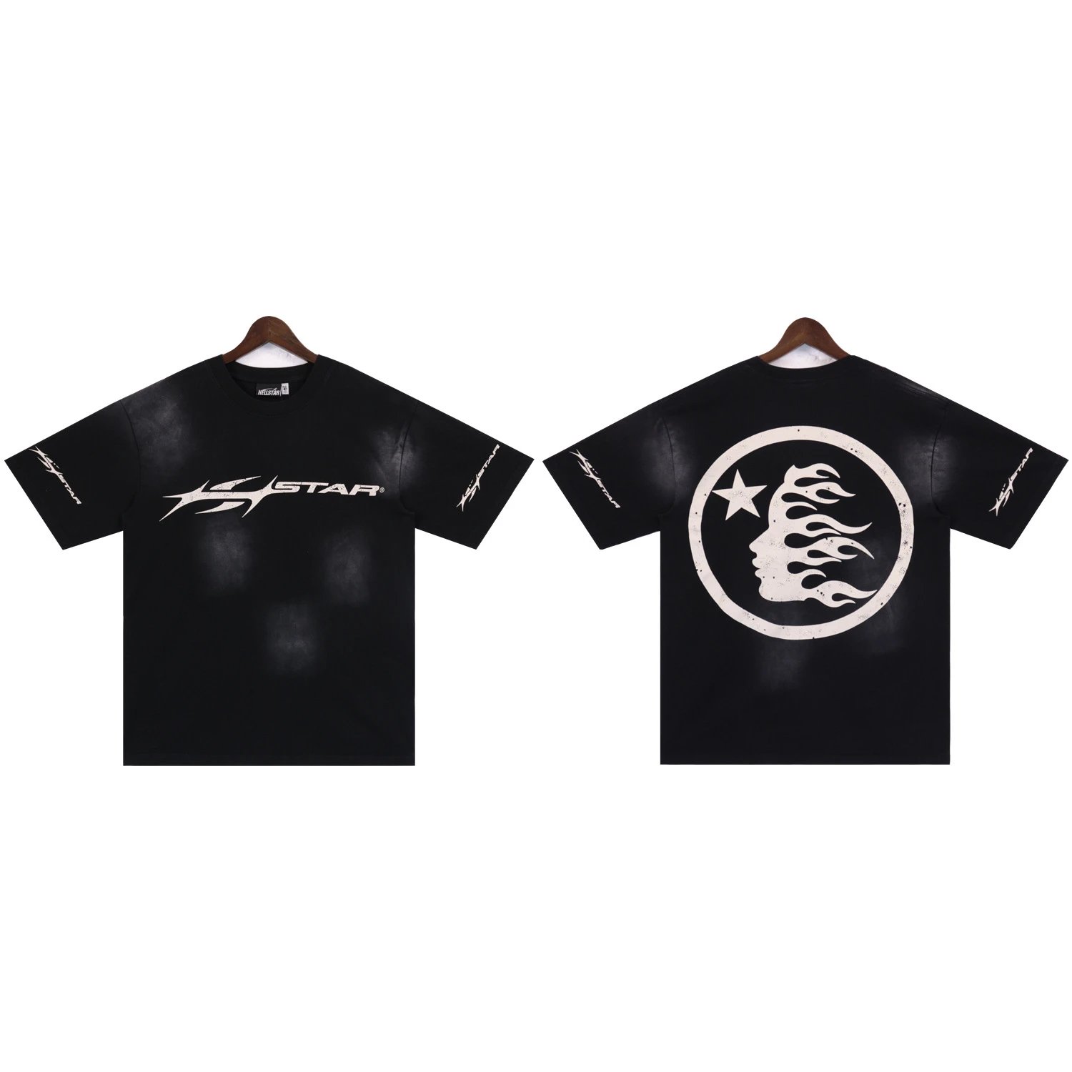 Hellstar Star Flame Graphic T-Shirt White - 8