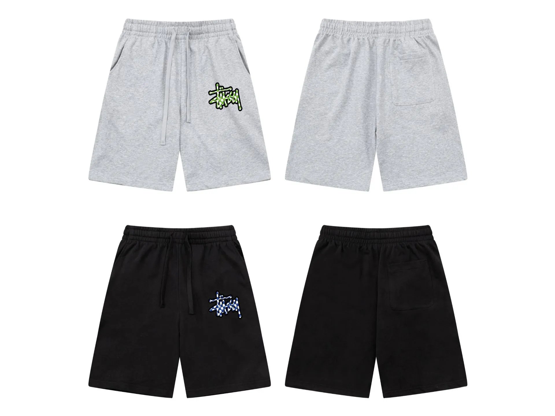Design Graphic Print Heather Gray Sweat Shorts - 3