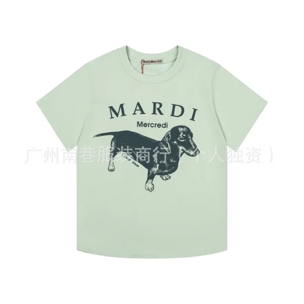 Mardi Mercredi Dachshund Graphic Tee Dusty Pink T-Shirt - 5