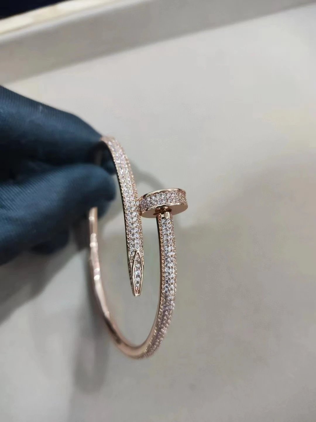 Cartier Juste un Clou Bracelet Full Pave Yellow Gold Diamond Bracelet Jewelry - 5