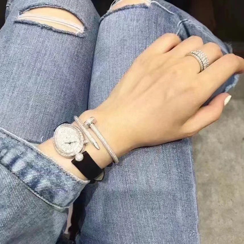 Cartier Juste un Clou Bracelet Full Pave Yellow Gold Diamond Bracelet Jewelry - 6