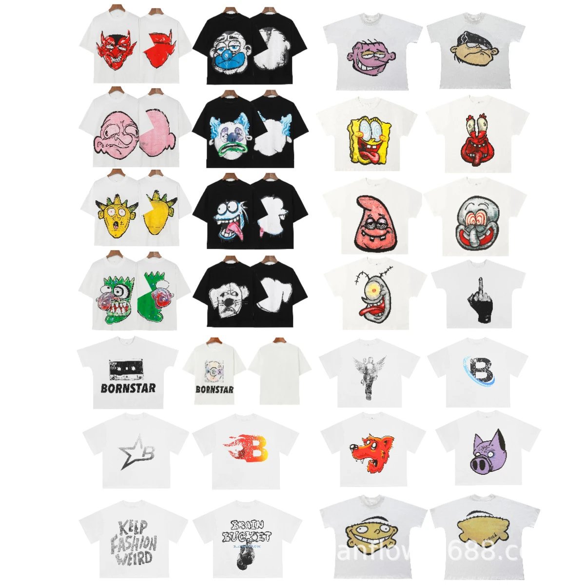 Design Bornstar CD Graphic Cropped T-Shirt White T-Shirts - 2