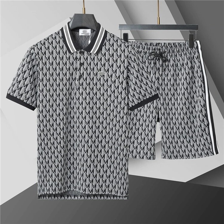 Lacoste Matching Sets Short-Sleeve Top and Drawstring Shorts Set — 454 black