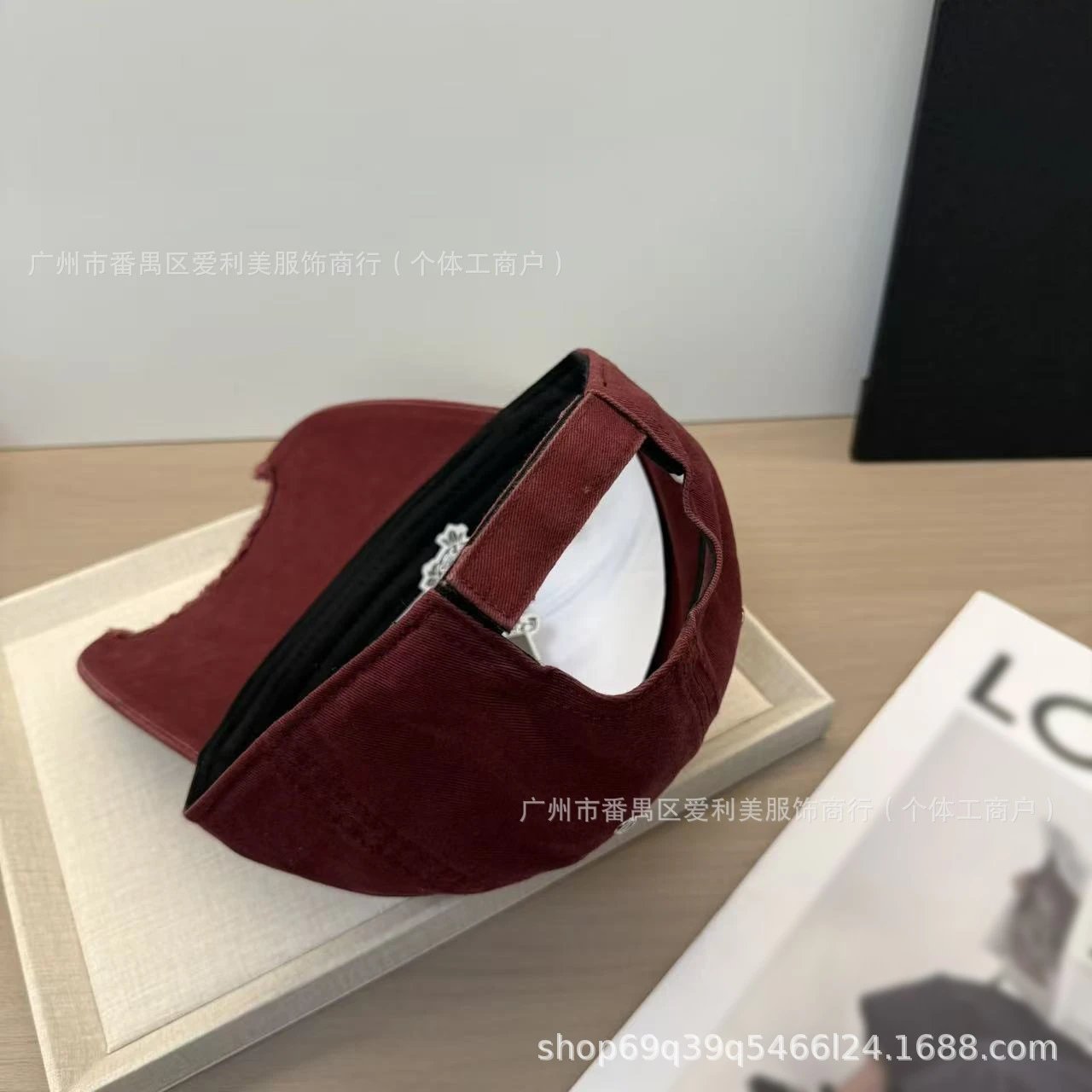 Chrome Hearts Cross Logo Distressed Black Baseball Cap - 6