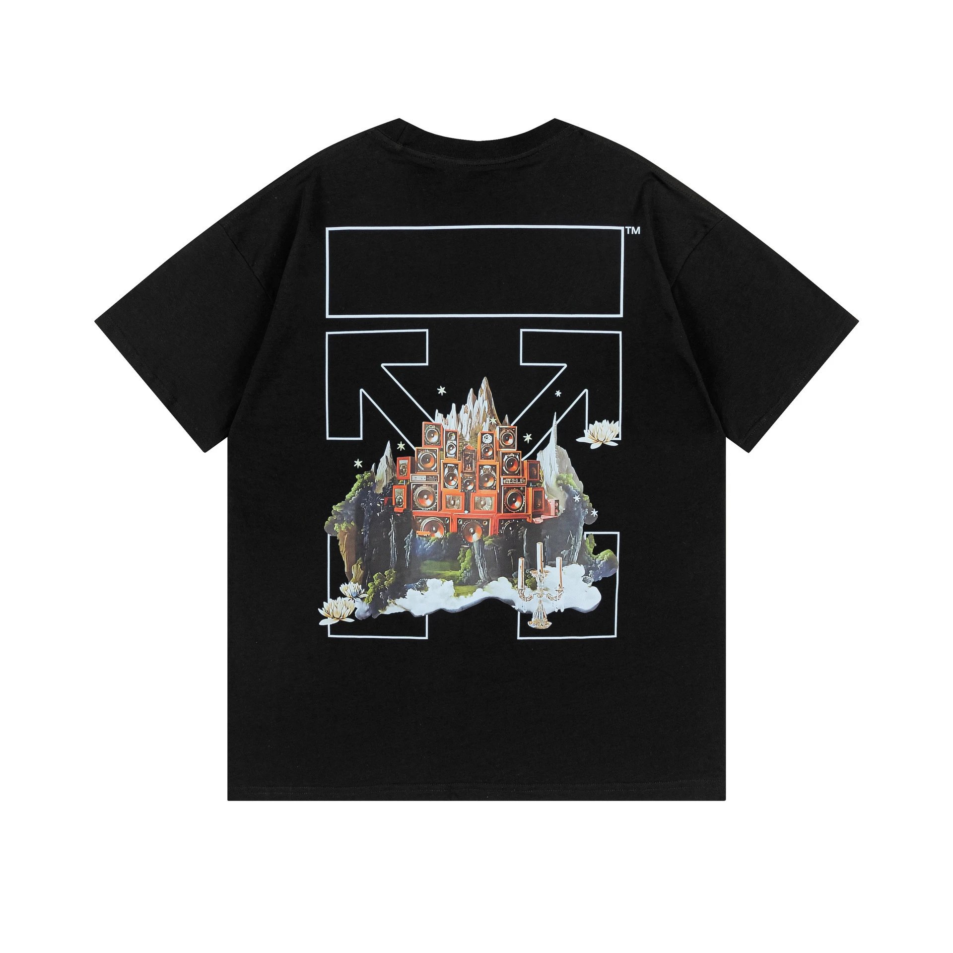 Off-White Arrow Crack Print White T-Shirt - 9