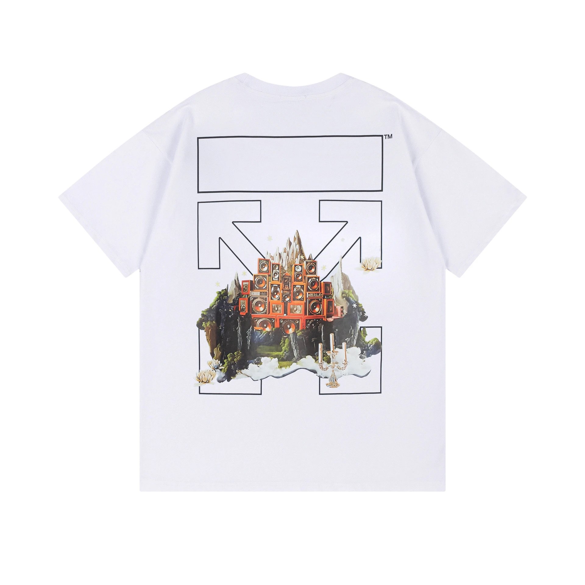 Off-White Arrow Crack Print White T-Shirt - 16