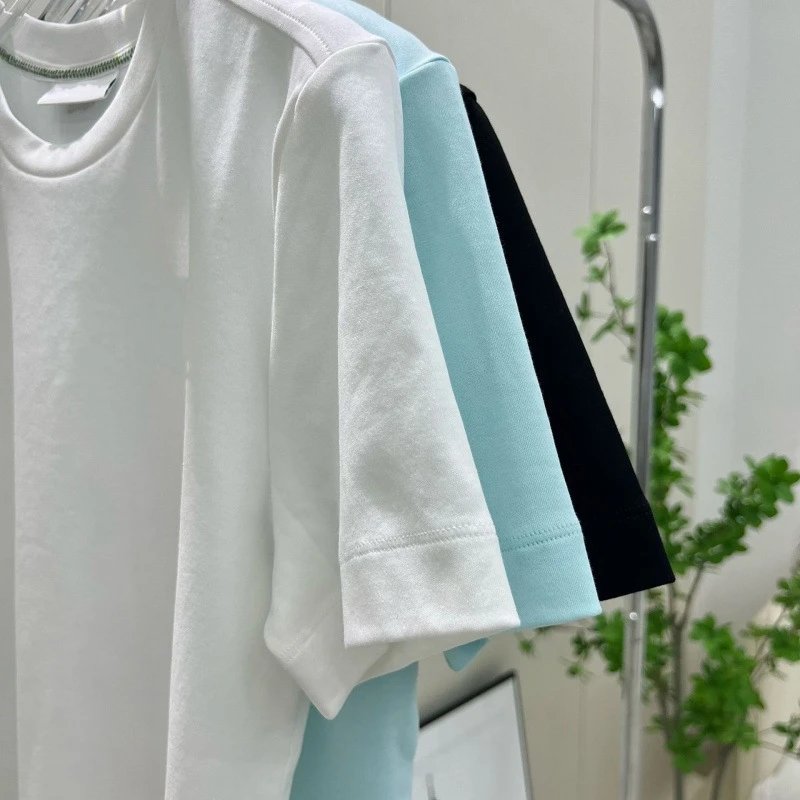 Design Basic Crew Neck White T-Shirt Tops.t Shirts - 5