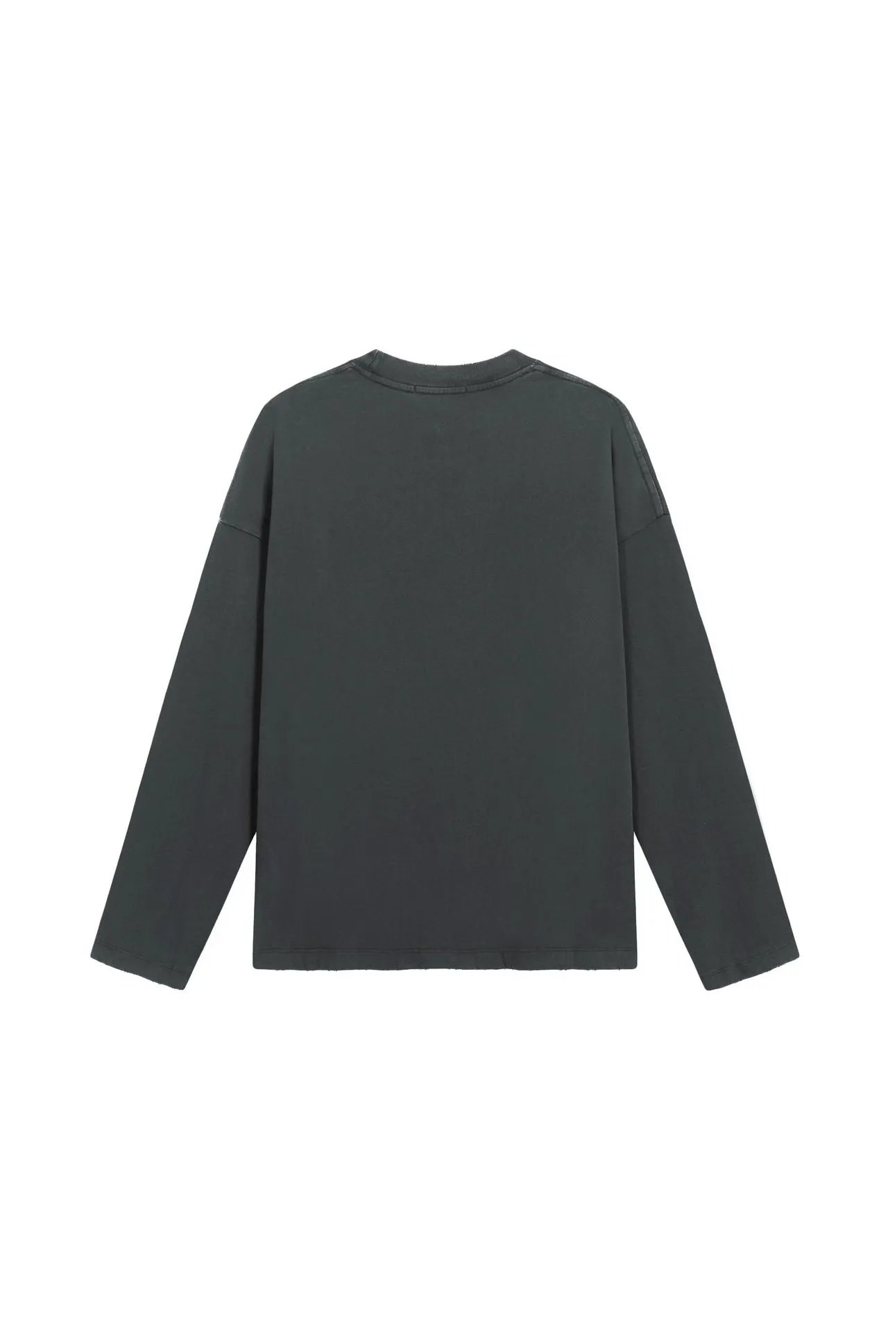 Acne Studios Embroidered Logo Long-Sleeve T-Shirt Olive Green - 4