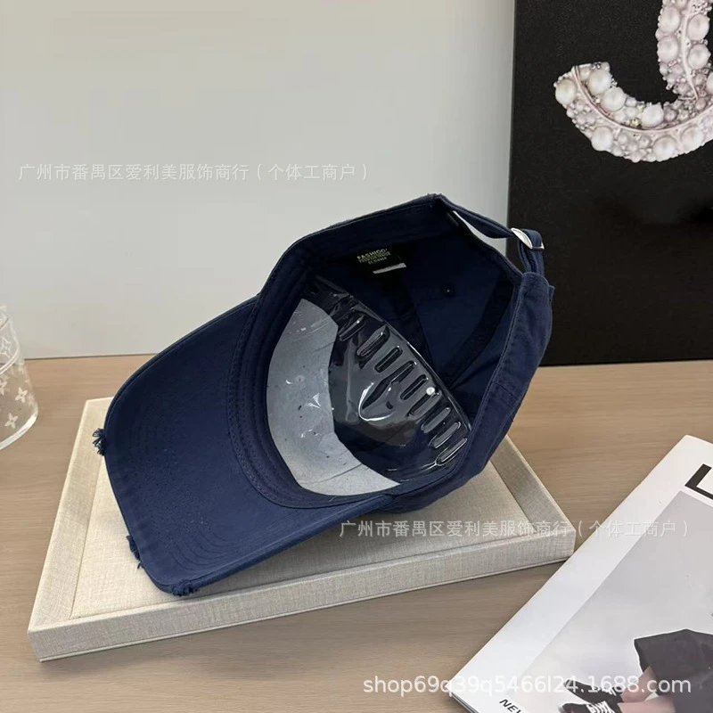 Chrome Hearts Distressed Cross Embroidered Baseball Cap Gray - 12
