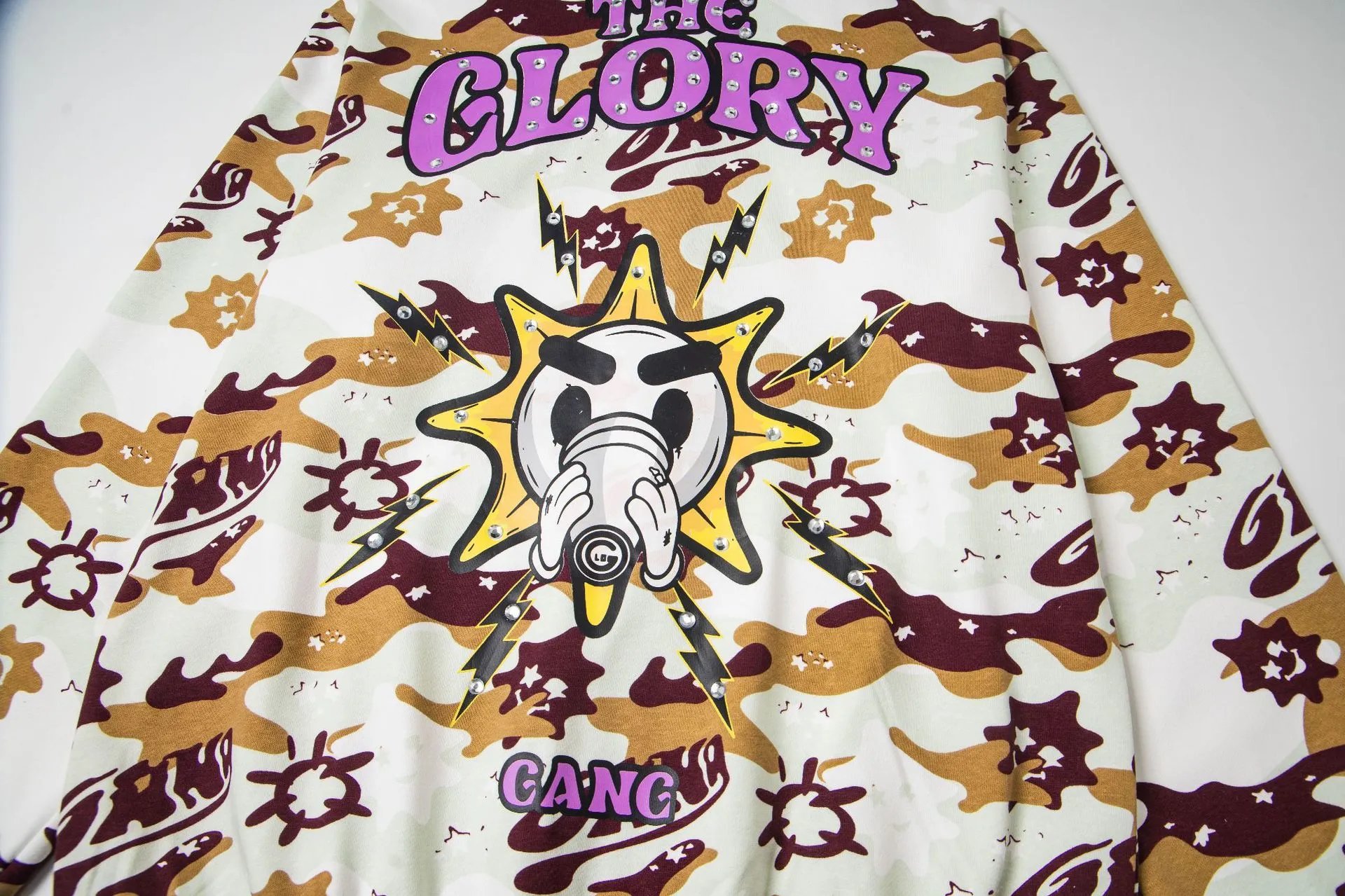 Design Glory Gang Camo Print Hoodie Multicolor Hoodie - 18