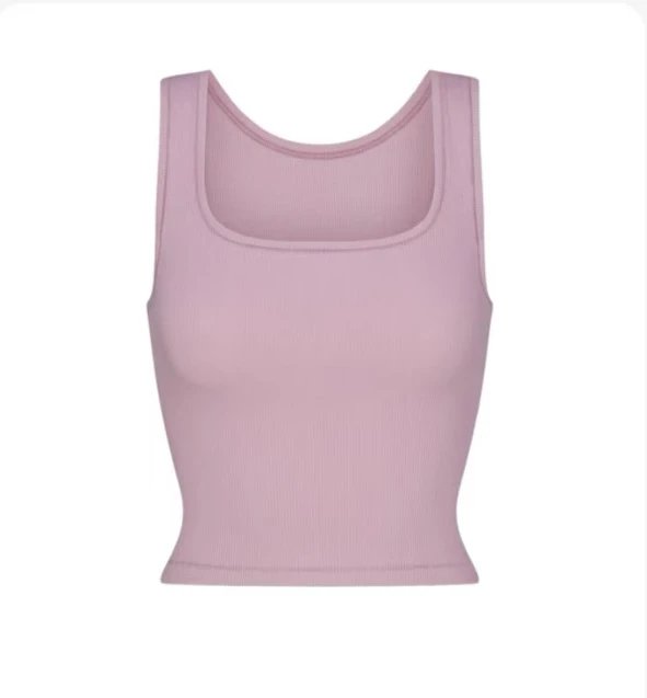Design Ribbed Long Sleeve Crop Top Dusty Pink - 6