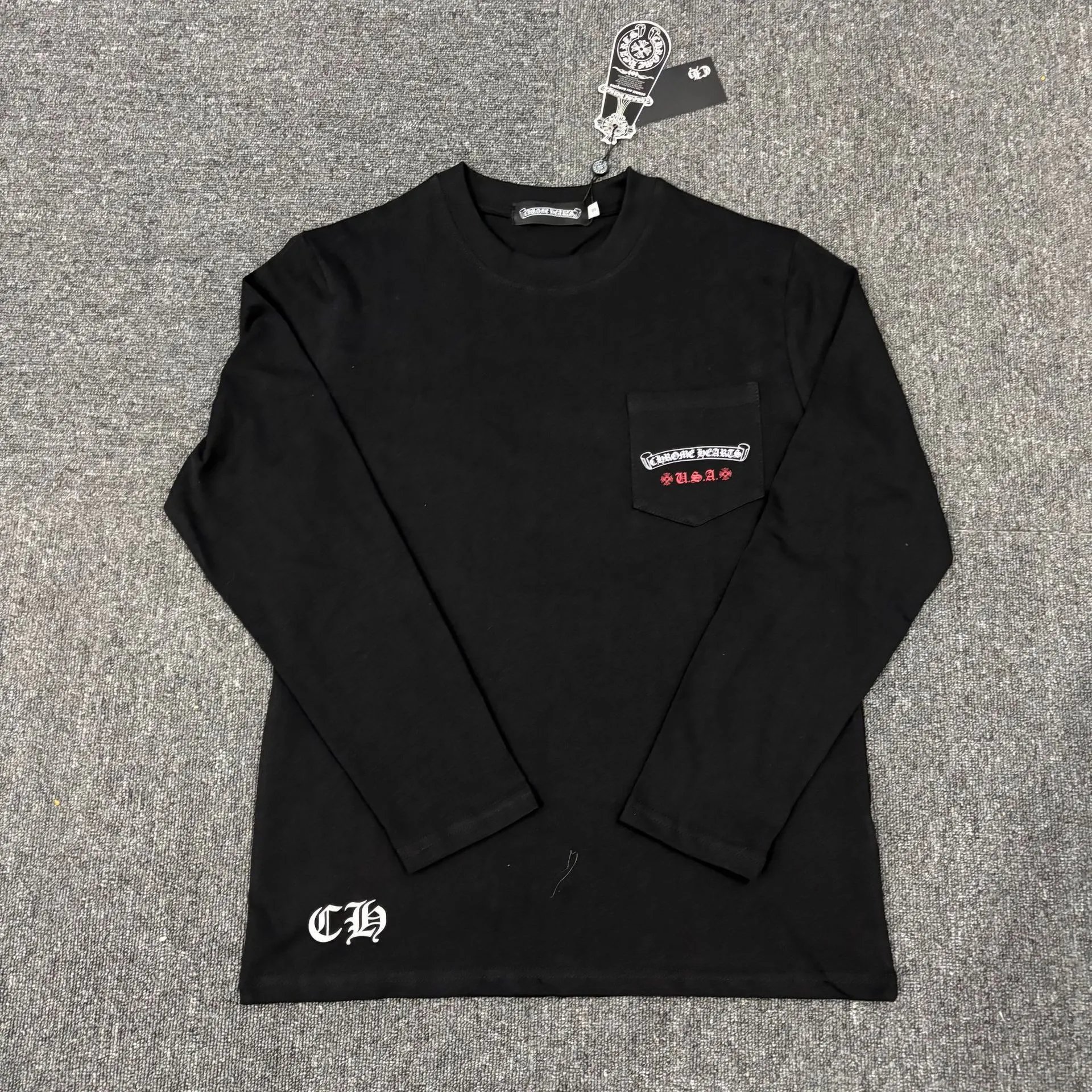 Chrome Hearts American Flag Print Black T-Shirt - 7