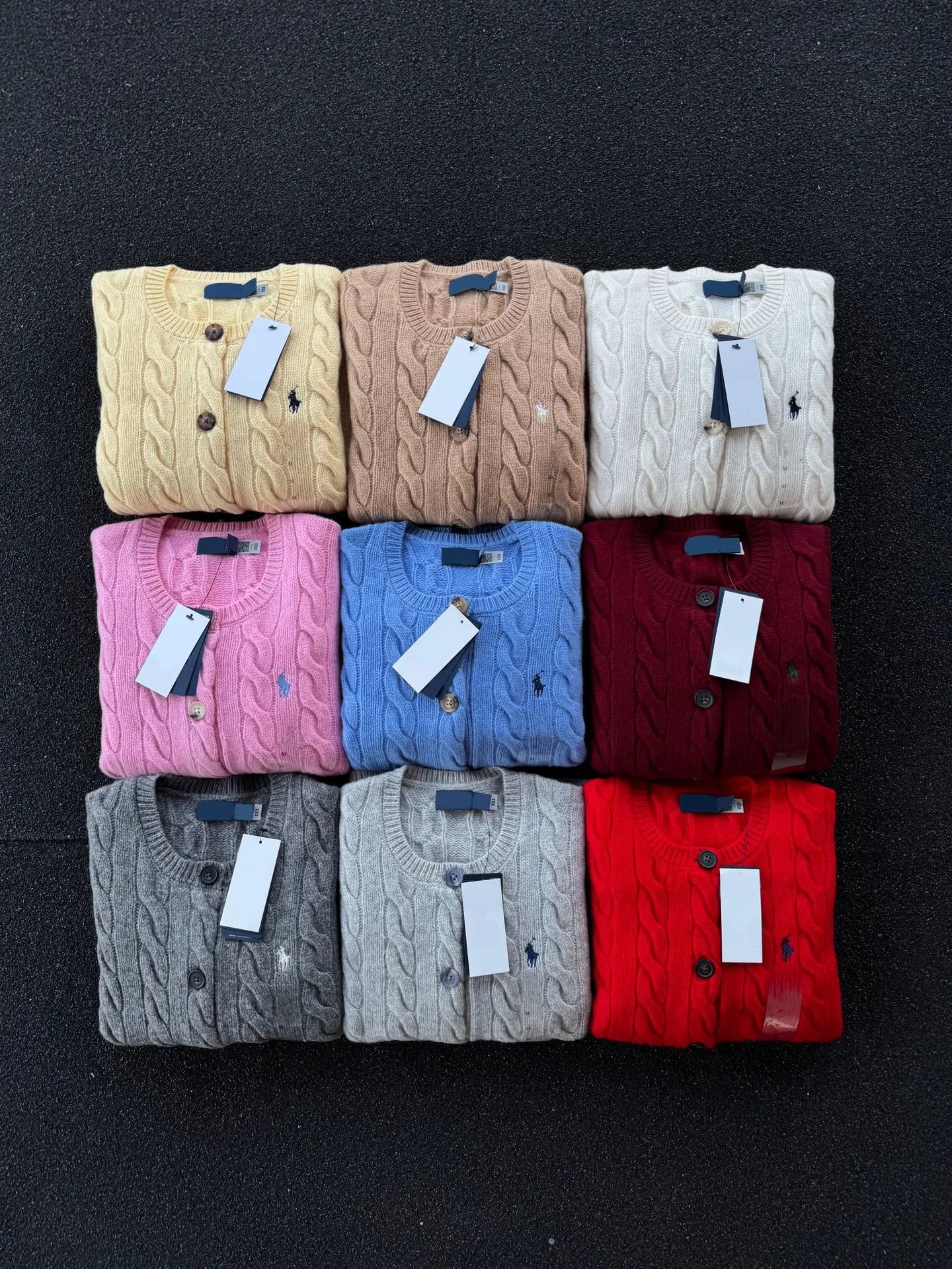Polo Ralph Lauren Cable Knit Cardigan Pink Sweater - 3
