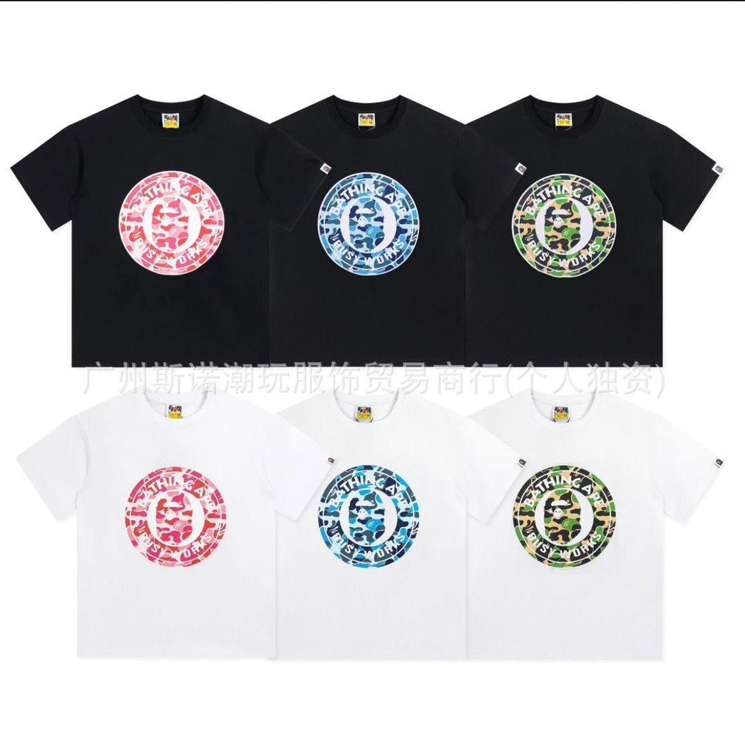 A Bathing Ape Paint Splatter Ape Head Black T-Shirt - 4