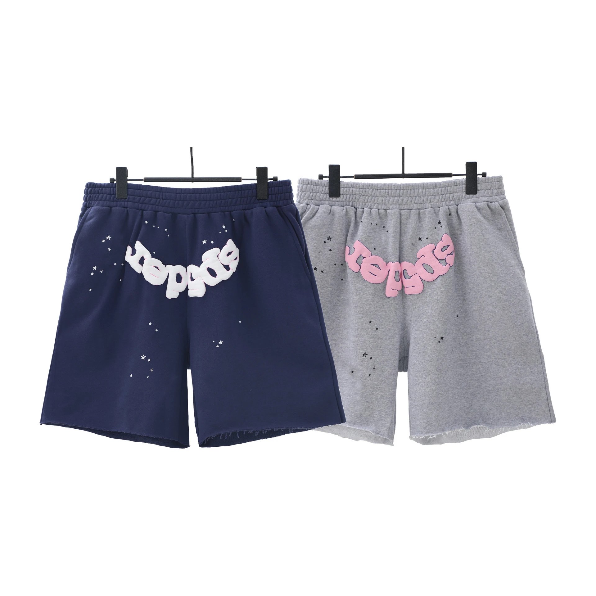 Design 'Teosde' Pink Graphic Shorts Gray - 5