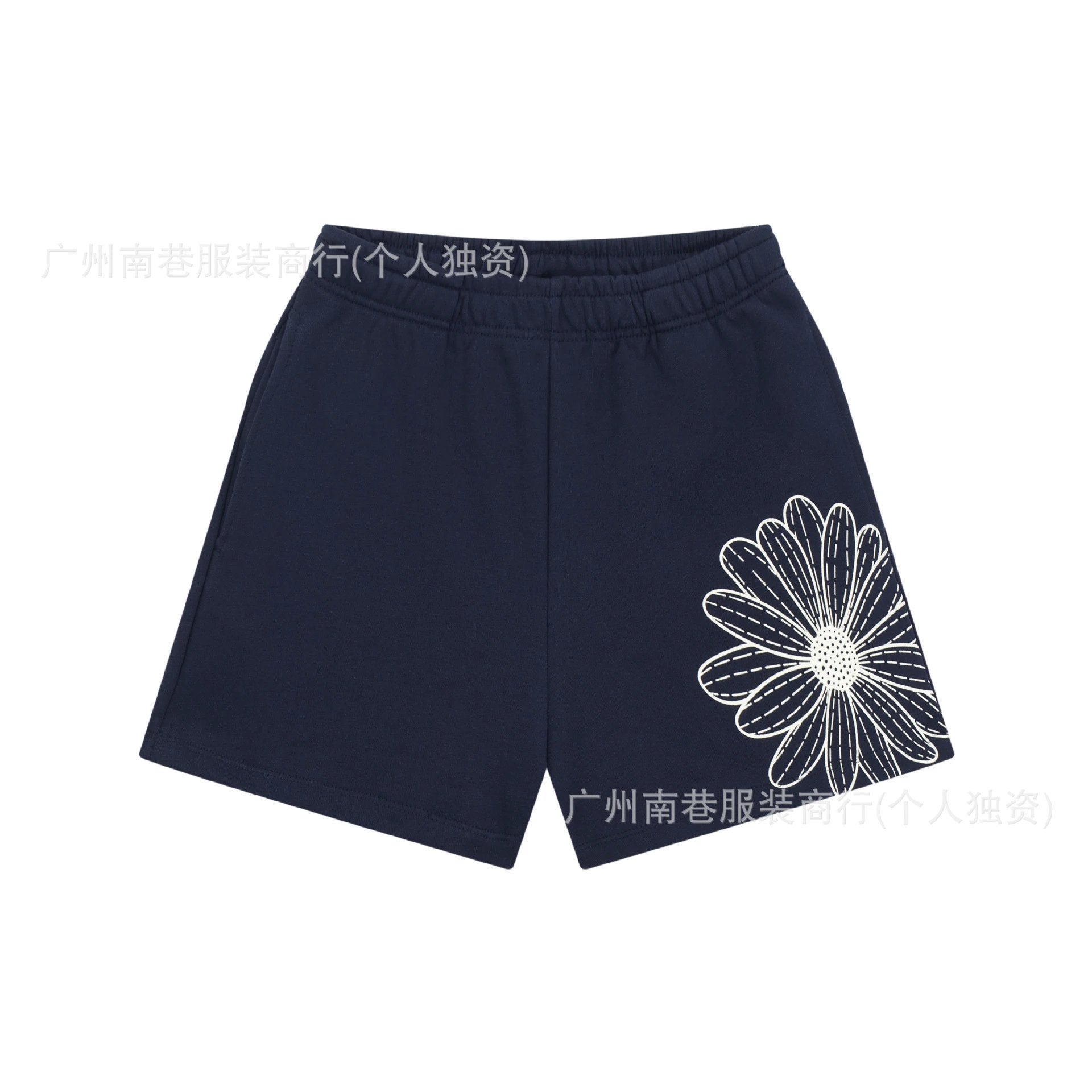 Design Daisy Print Navy Shorts - 6