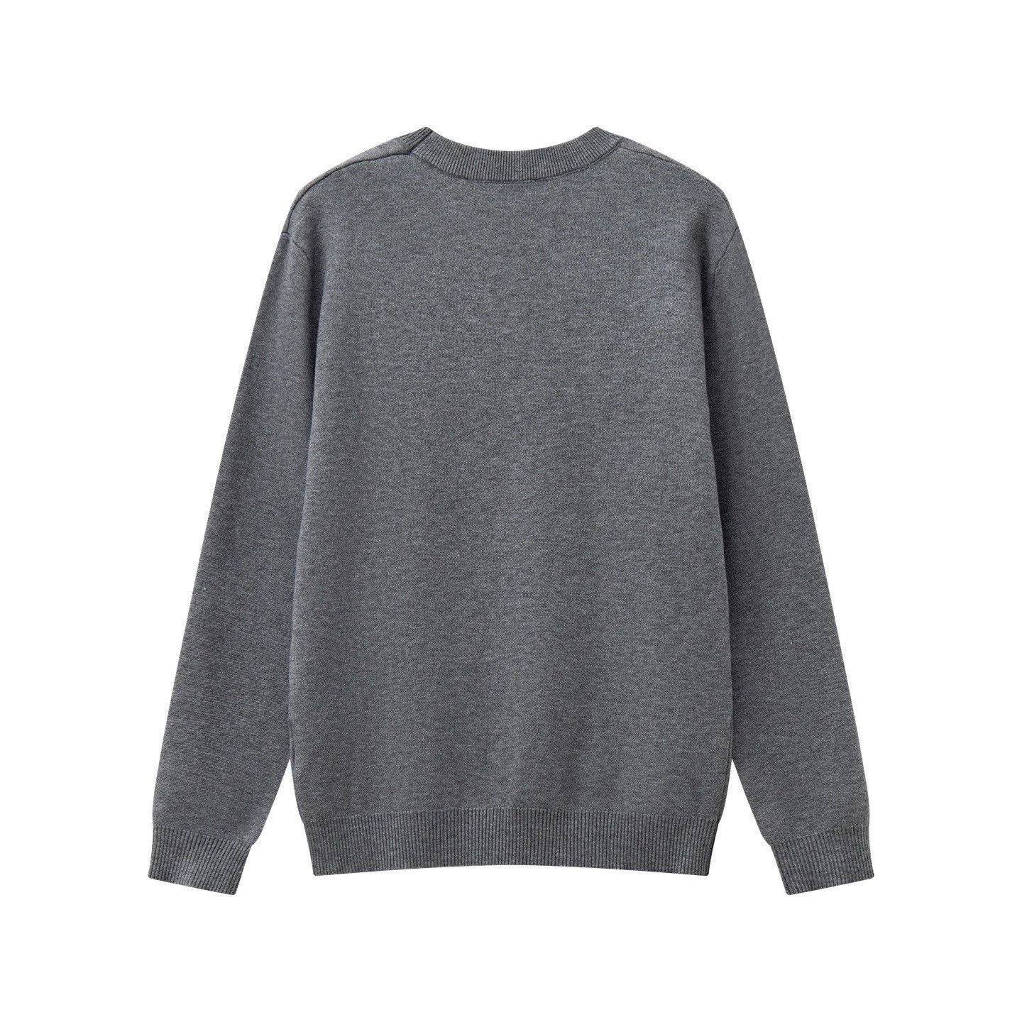 Versace Medusa Greek Key Knit Sweater Gray - 3