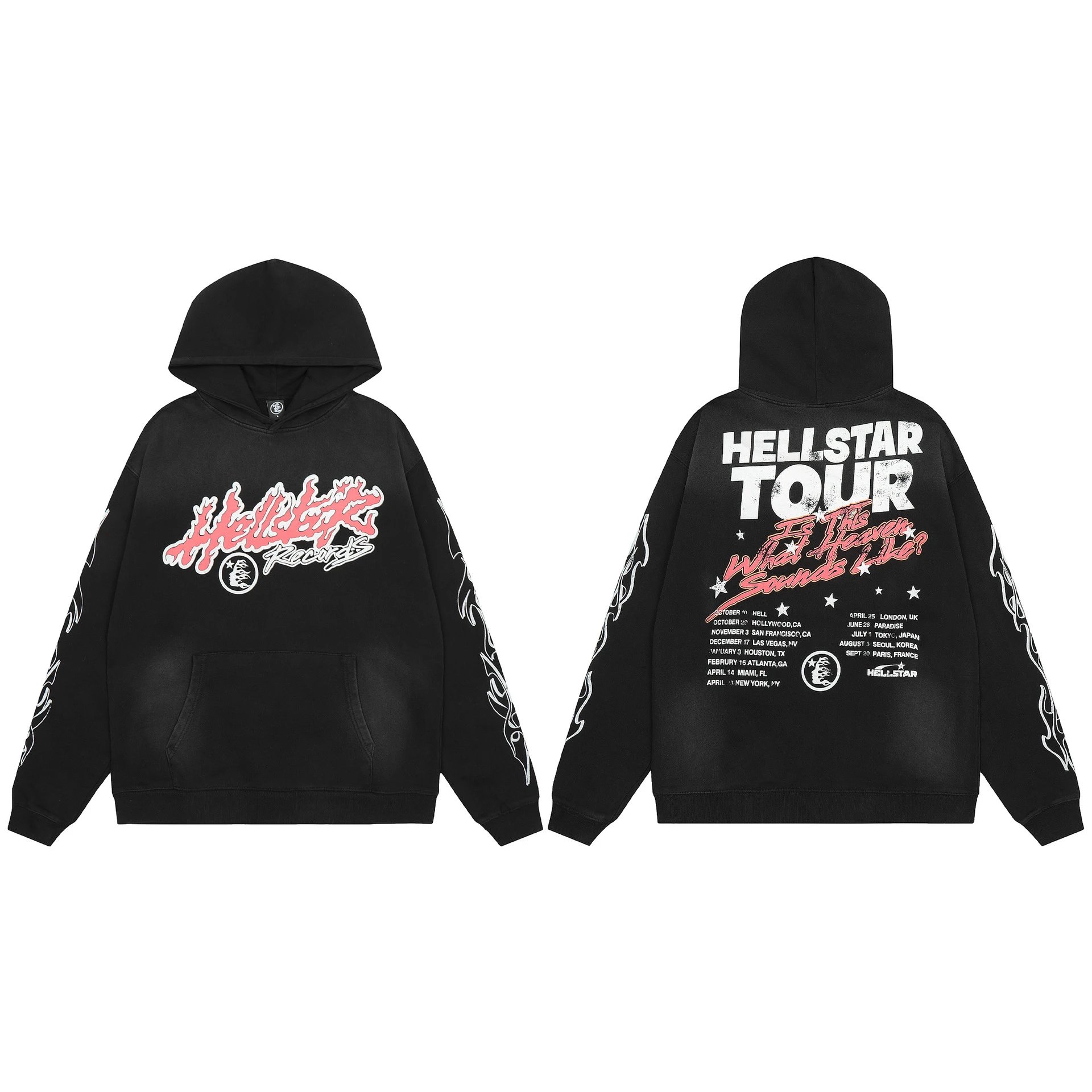 Hellstar Star Flame Hoodie Black - 20