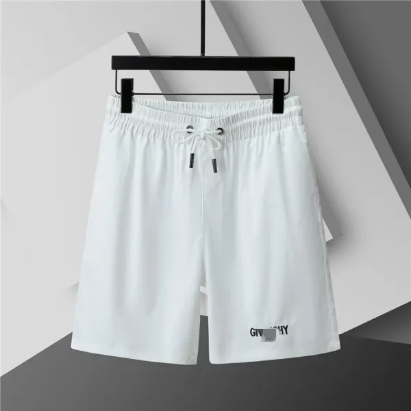 Givenchy Logo-Print White Drawstring Shorts - 1