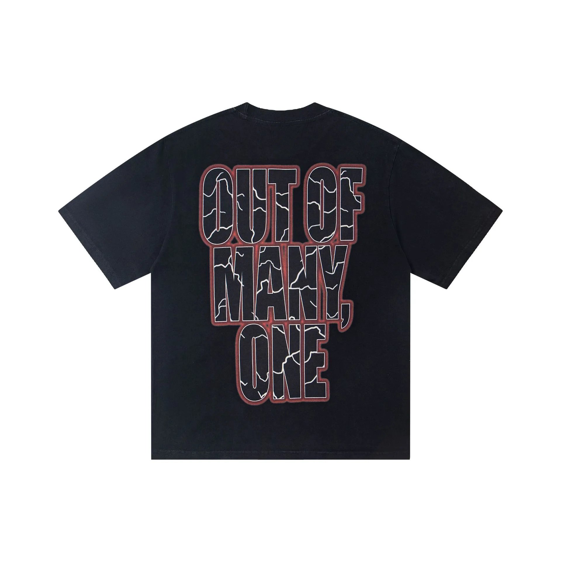 Godspeed Out of Many, One Horse Racing Graphic T-Shirt Black - 3