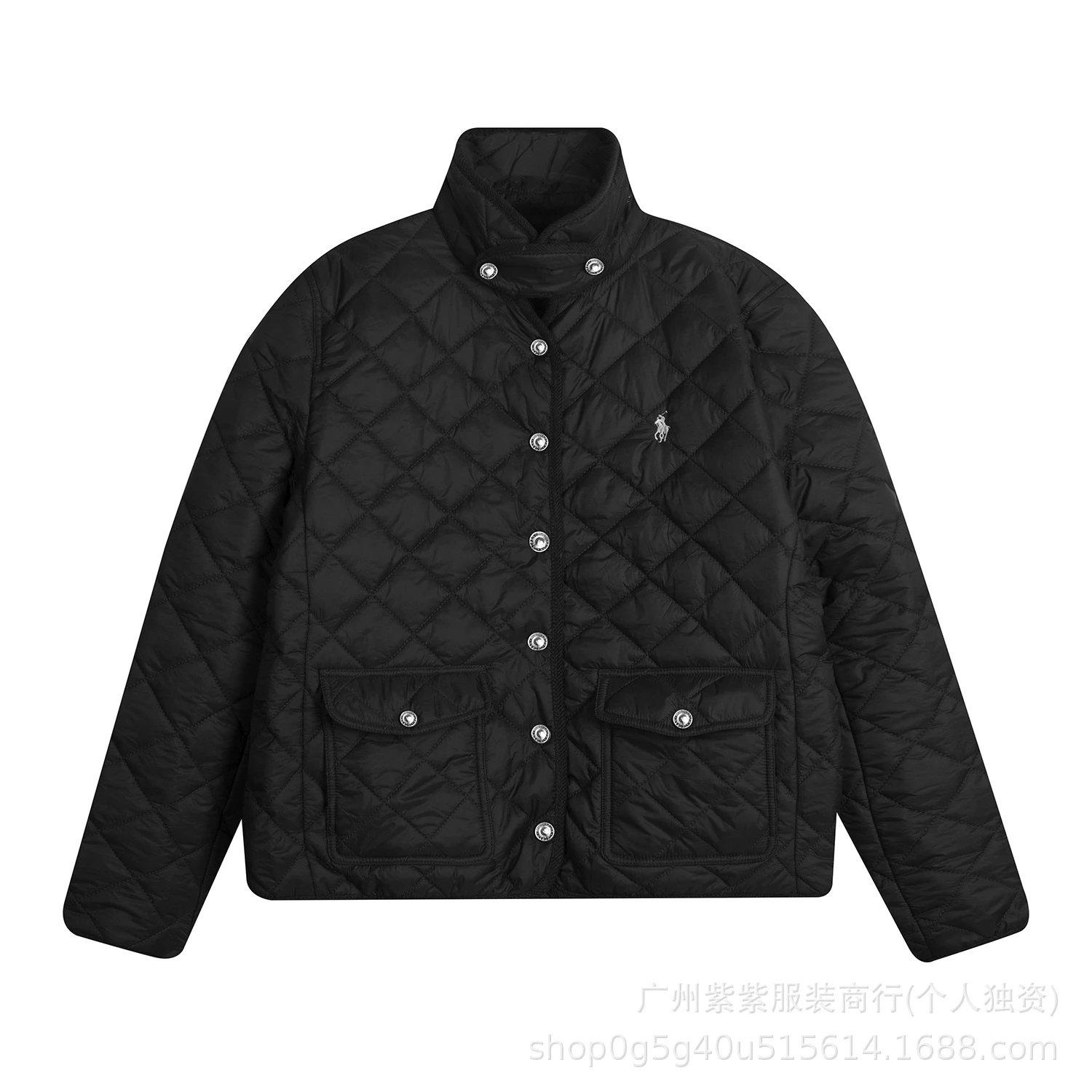 Polo Ralph Lauren Quilted Diamond Stitch Jacket Black Outerwear - 1
