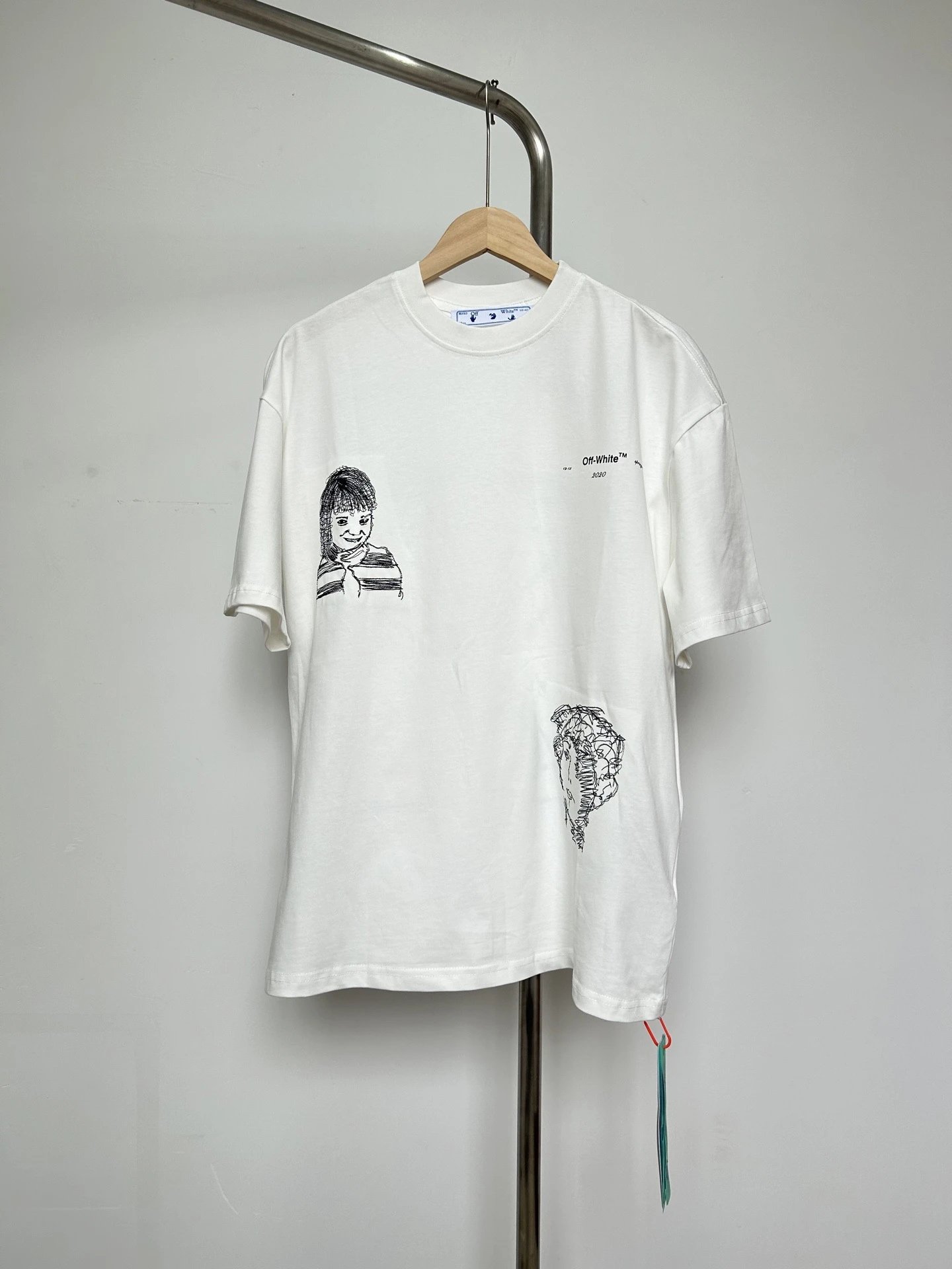 Off-White Sketch Print T-Shirt White - 6
