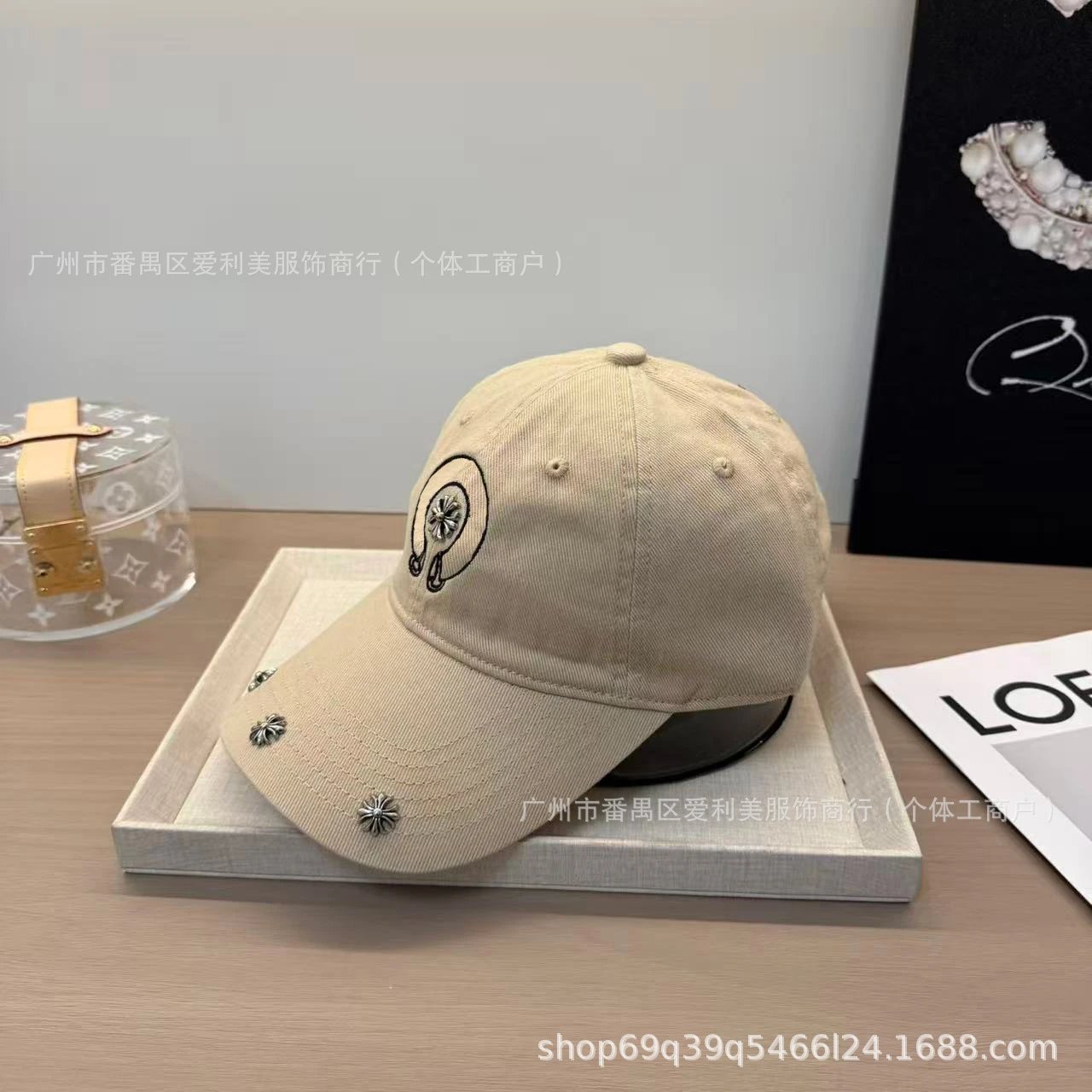 Chrome Hearts Embroidered Logo Baseball Cap White - 9