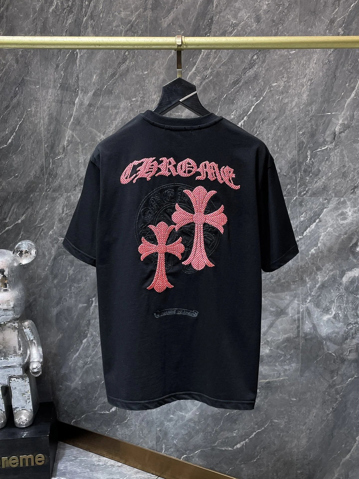 Chrome Hearts Embroidered Circle Logo White T-Shirt - 23