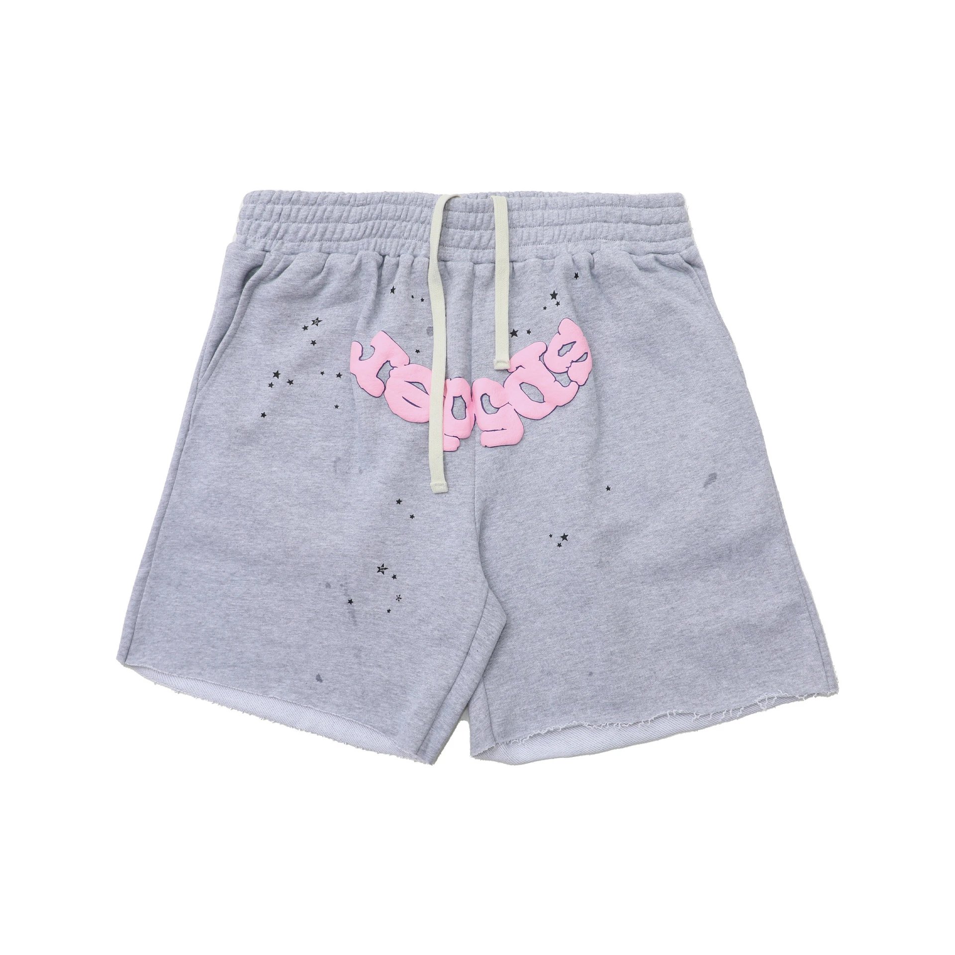 Design 'Teosde' Pink Graphic Shorts Gray - 7