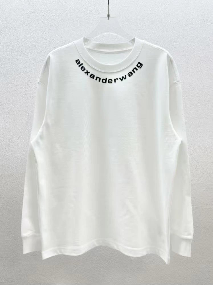 Alexander Wang Logo Long Sleeve T-Shirt Black - 19