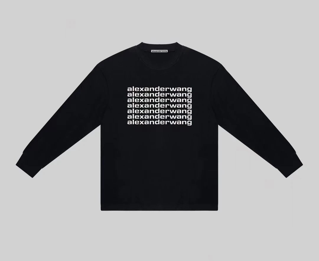 Alexander Wang Logo Long Sleeve T-Shirt Black - 23