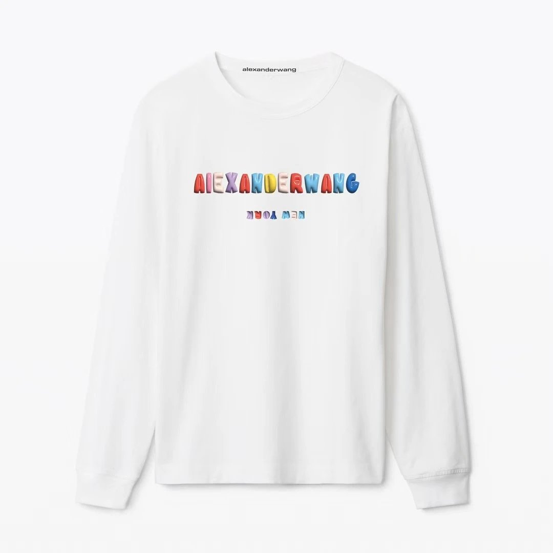 Alexander Wang Logo Long Sleeve T-Shirt Black - 27